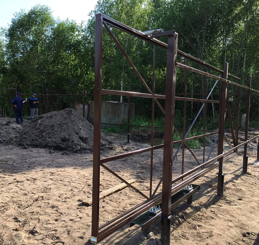 Варианты ворот на винтовых сваях в Чукотском автономном округе